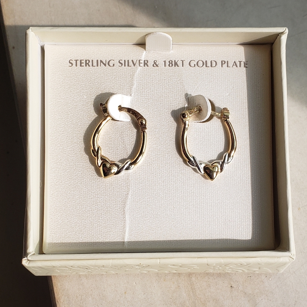 Sterling Silver and Gold Plated Earings